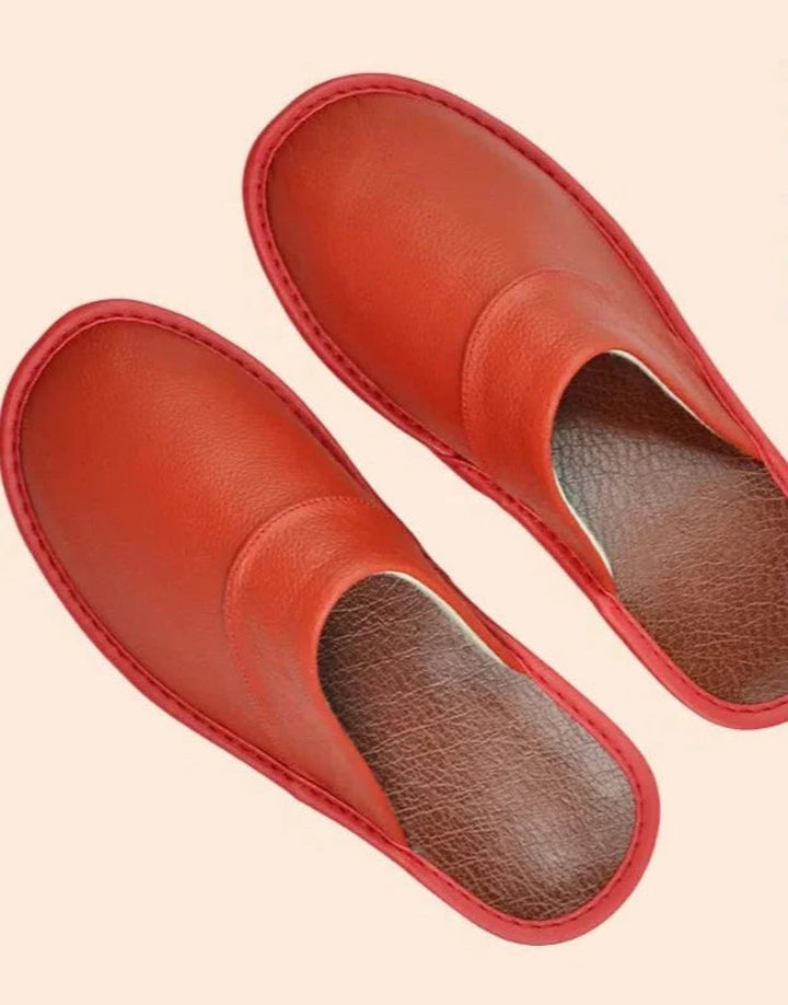 Non-Slip Comfort Genuine Leather Indoor Slippers
