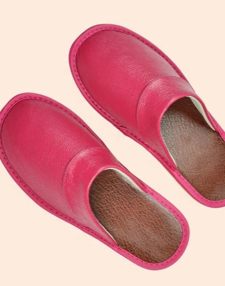Non-Slip Comfort Genuine Leather Indoor Slippers