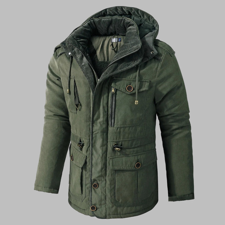 Multi-Pocket Winter Jacket for Men