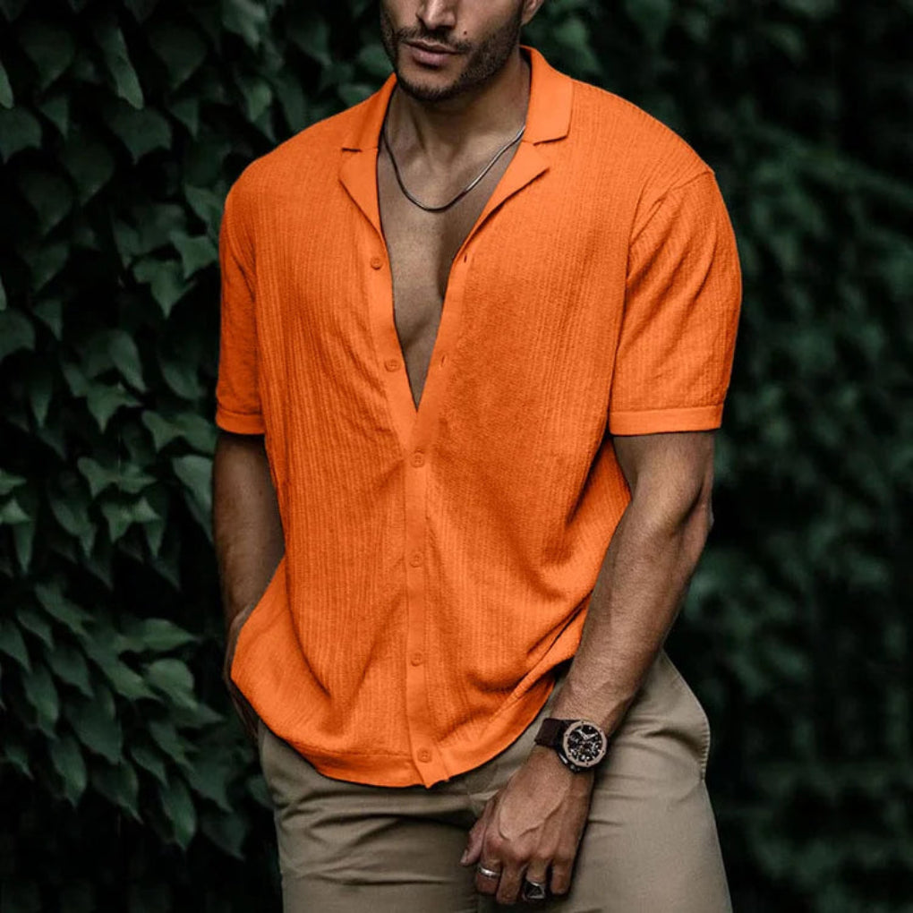 Men's Linen Summer Shirt with Button Closure ( Pre-Sale )