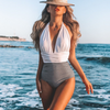 Women One Piece Sexy Pleated Summer Beachwear