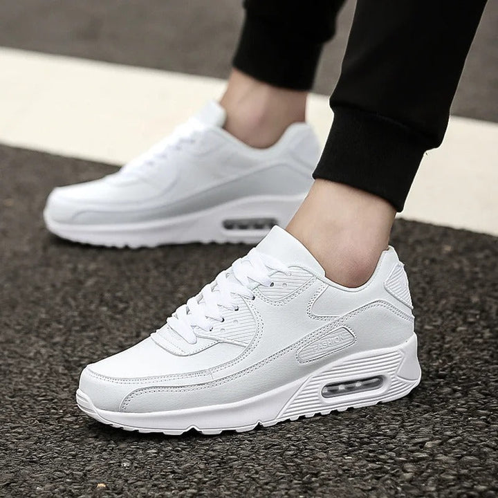Thijs – White Leather High Sole Men's Sneakers | Sleek Urban Style