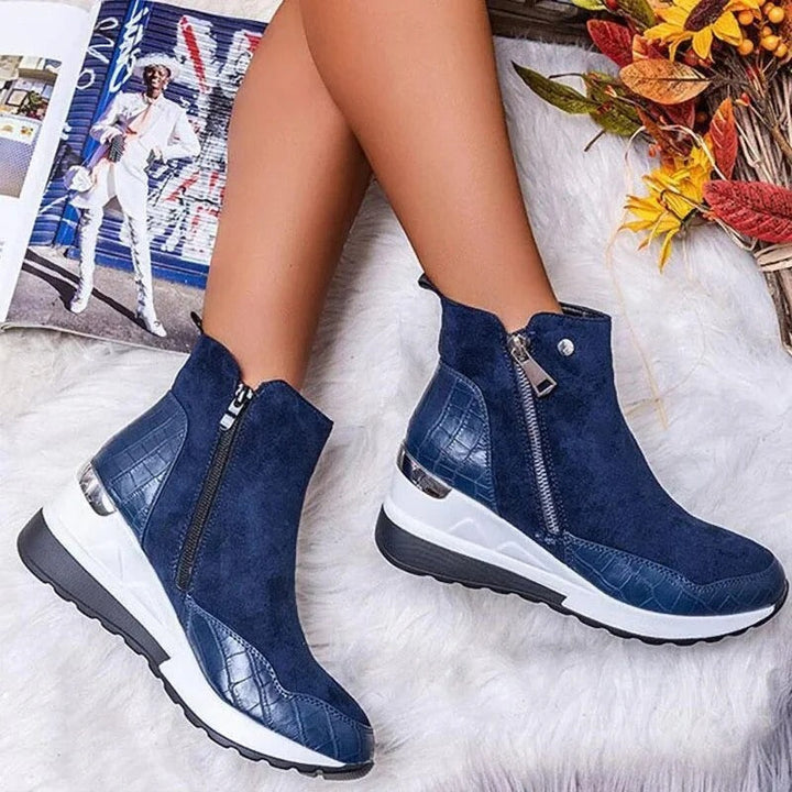 Lisa Orthopedic Mid-Height Leather Ankle Boots for Women