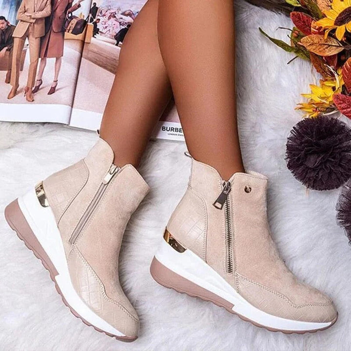 Lisa Orthopedic Mid-Height Leather Ankle Boots for Women