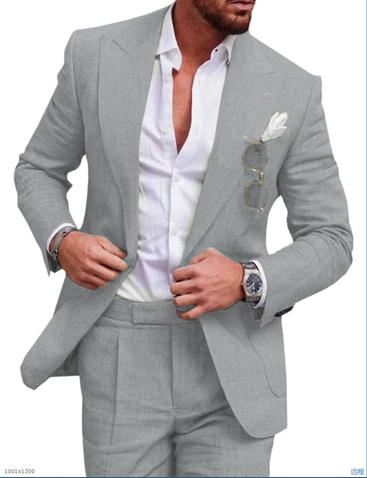 Men’s Linen Wedding Suit Lightweight & Elegant