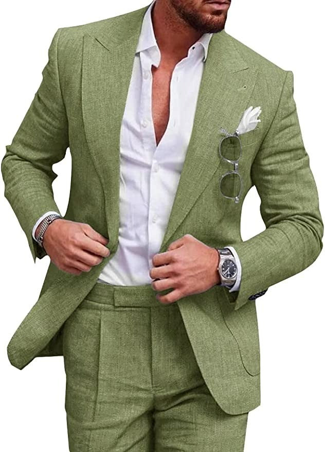 Men’s Linen Wedding Suit Lightweight & Elegant