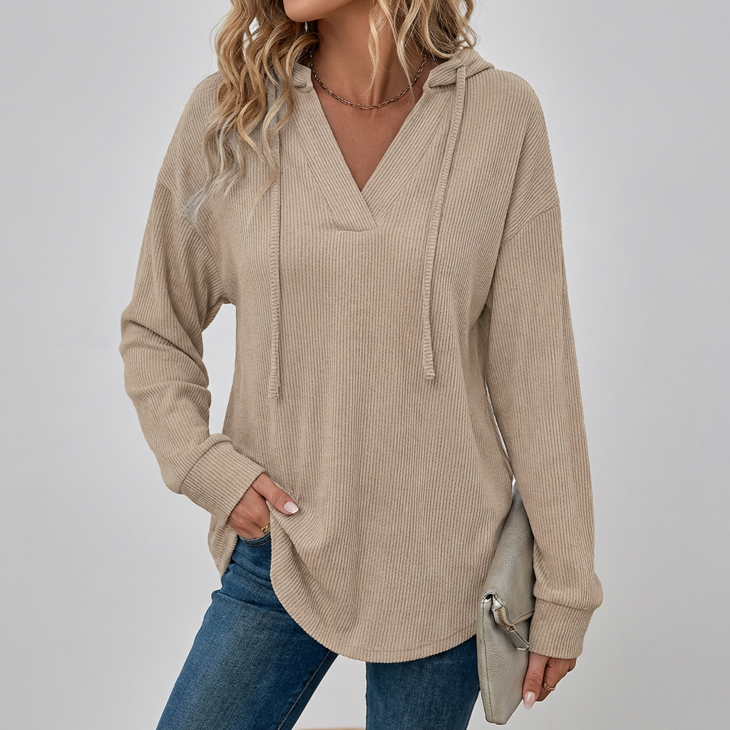 V‑Neck Oversized Hoodie