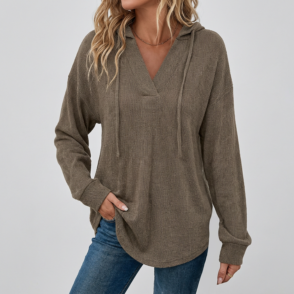 V‑Neck Oversized Hoodie