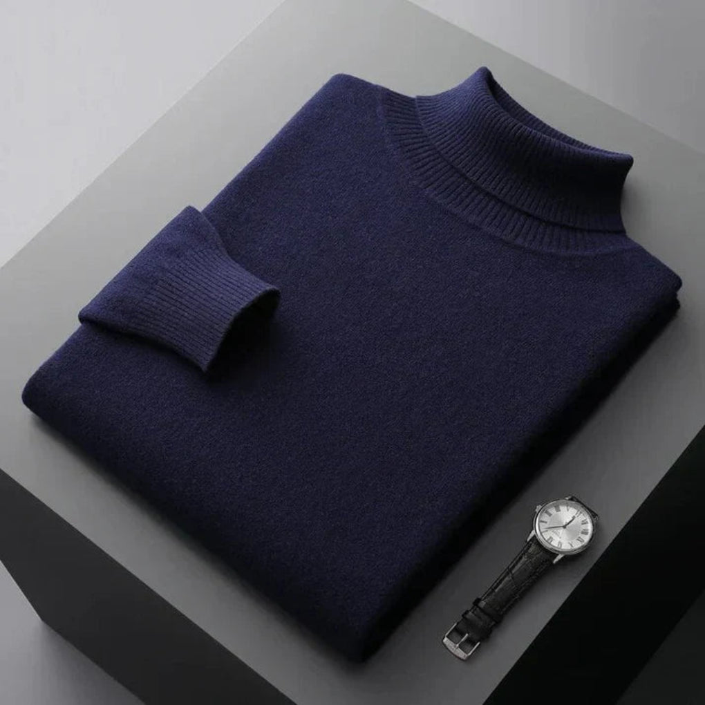 High-Quality Men’s Cashmere Turtleneck Sweater