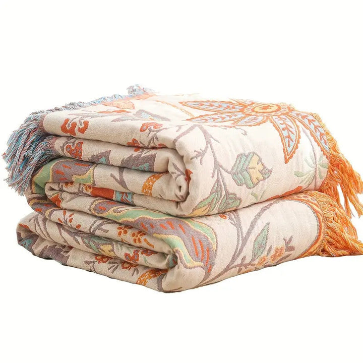 Bohol Rustic – Floral Boho Blanket for Cozy Comfort and Stylish Living
