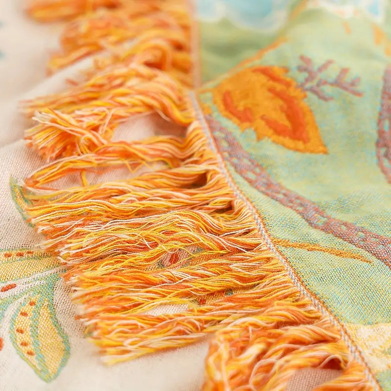 Bohol Rustic – Floral Boho Blanket for Cozy Comfort and Stylish Living