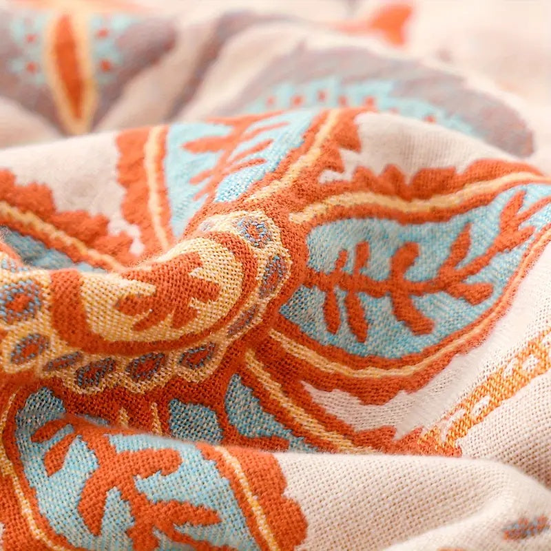 Bohol Rustic – Floral Boho Blanket for Cozy Comfort and Stylish Living