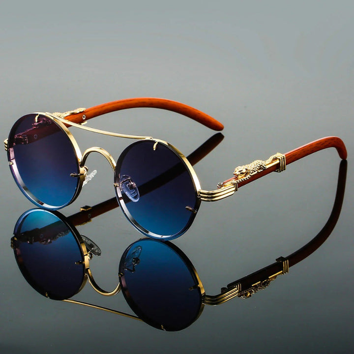 Retro Style with Modern Protection Vintage Double Bridge Sunglasses