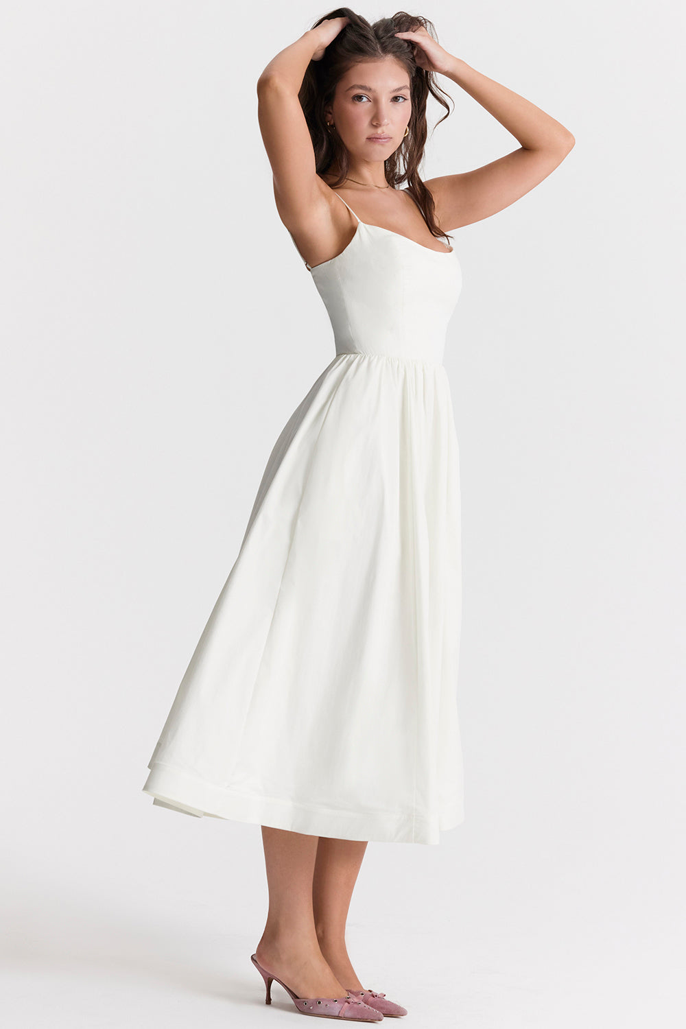 Vintage-Inspired Summer Dress with Square Neckline