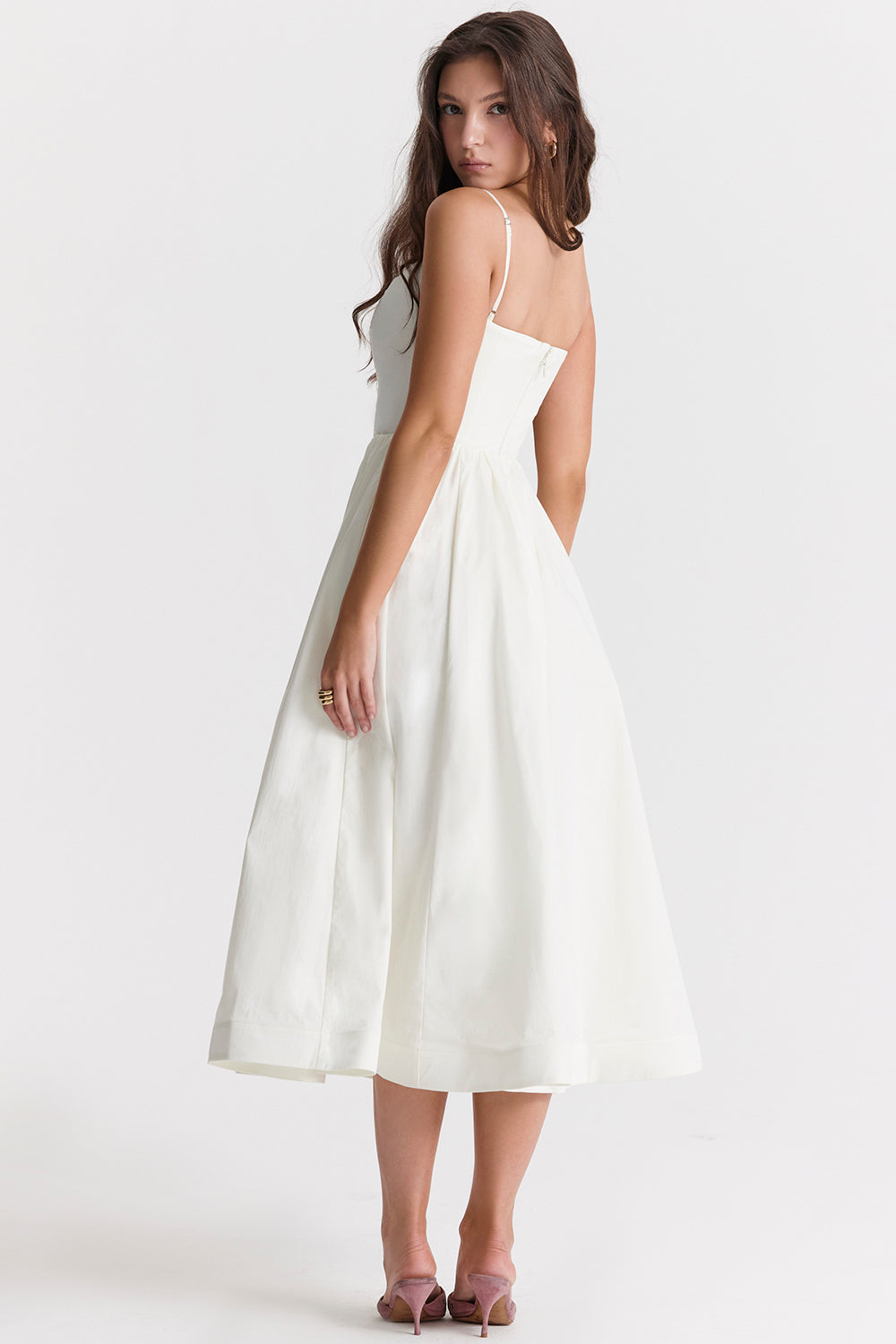 Vintage-Inspired Summer Dress with Square Neckline