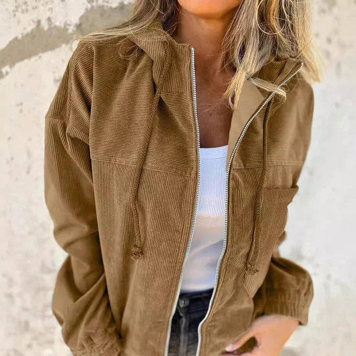 Kaia – Jacket with Hood and Zipper for women