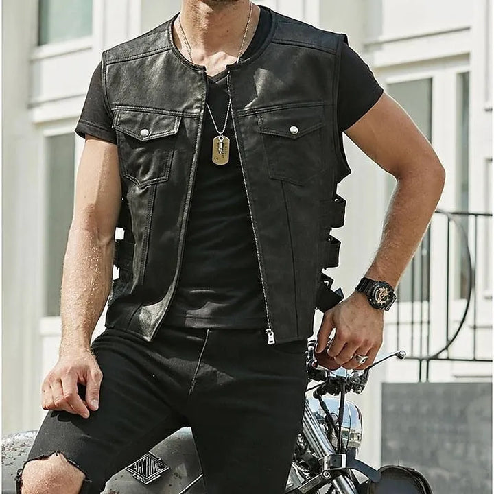 Fashionable Leather Vest for Men