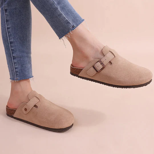 Women's Orthopedic Suede Cork Slippers