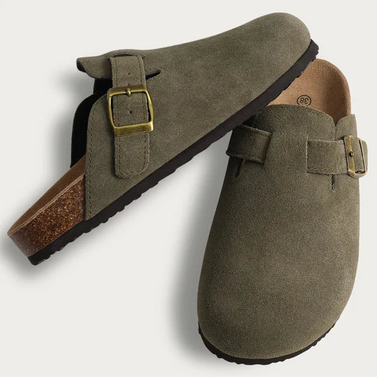 Women's Orthopedic Suede Cork Slippers