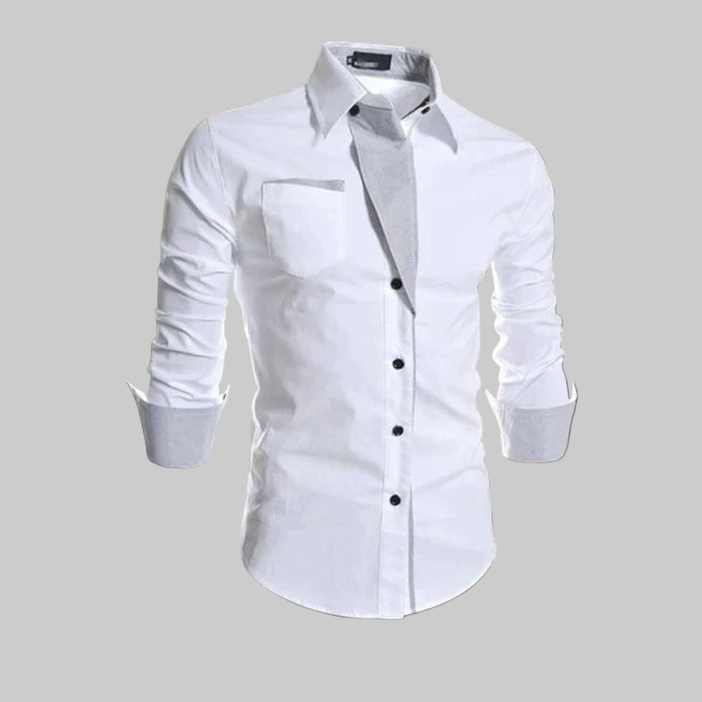 Men’s Long-Sleeve Dress Shirt – Classic Cotton Design