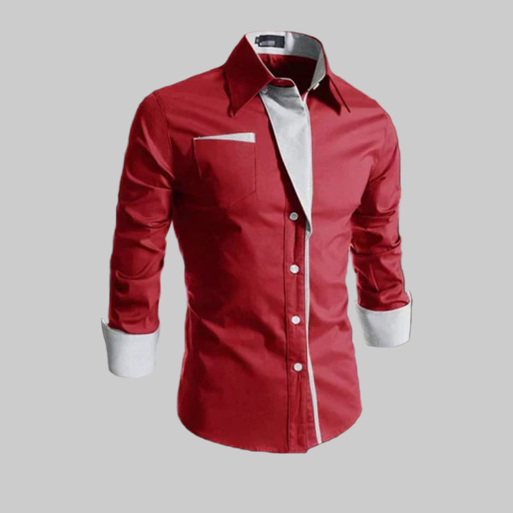 Men’s Long-Sleeve Dress Shirt – Classic Cotton Design