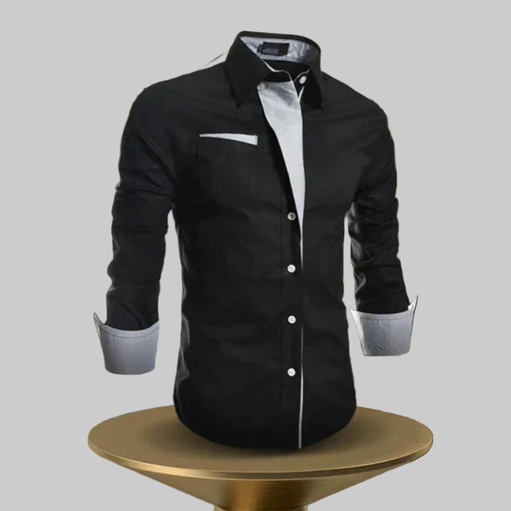 Men’s Long-Sleeve Dress Shirt – Classic Cotton Design