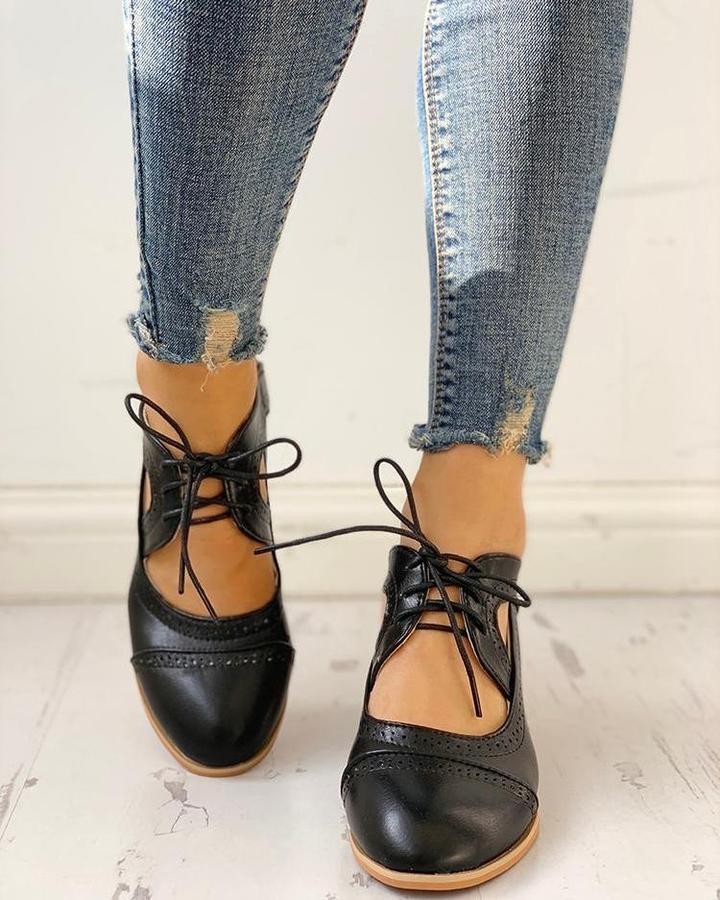 Brogue Heeled Boots for Women