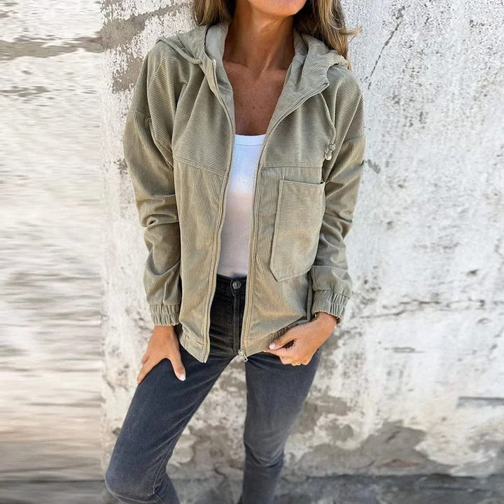 Kaia – Jacket with Hood and Zipper for women