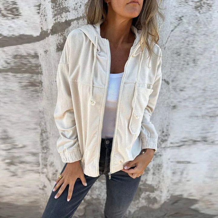 Kaia – Jacket with Hood and Zipper for women