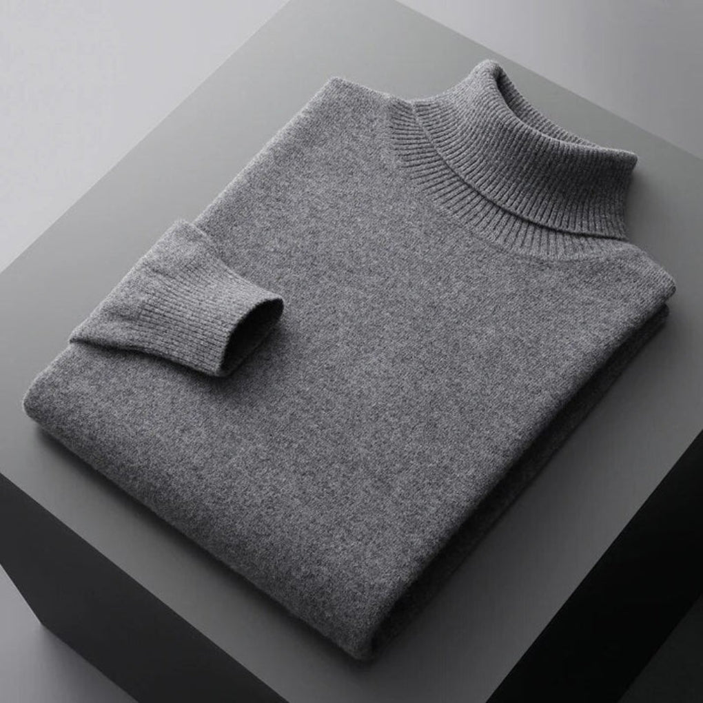 High-Quality Men’s Cashmere Turtleneck Sweater